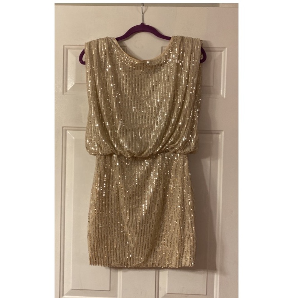 Champagne Sequin Boutique Dress